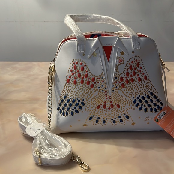 Loungefly Elvis Presley Aloha Jumpsuit Cosplay Crossbody Bag - Picture 8 of 10